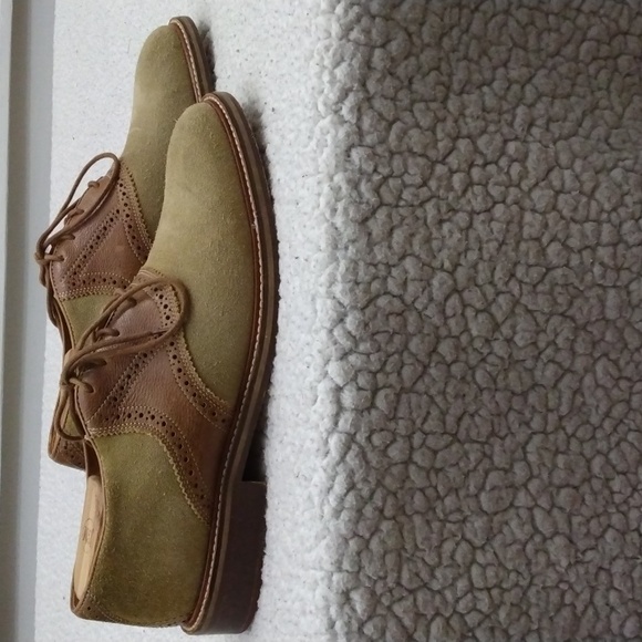 Martin Dingman Tan/Brown Suede Saddle Shoes 10 M - Picture 4 of 14